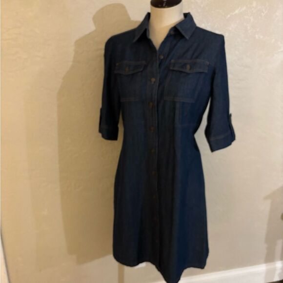 Denim Shirt Dress - Picture 3 of 8